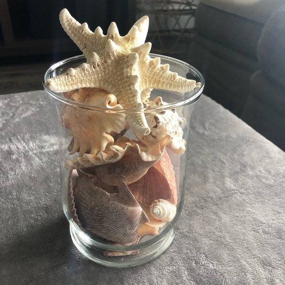 home decor Other - 😍 Natural sea shell mix vase❤️😍